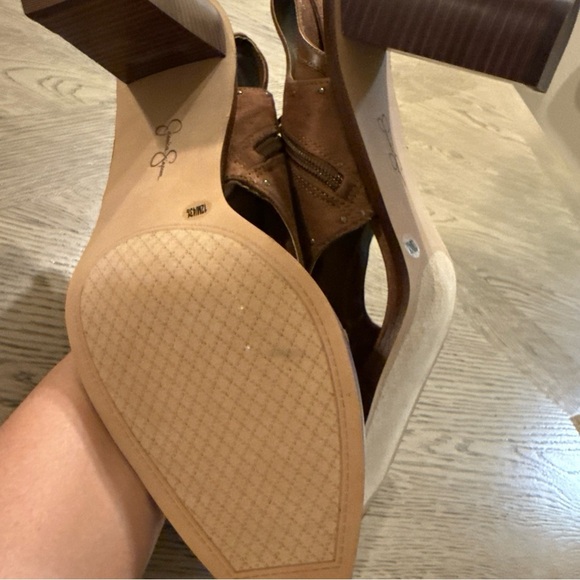 Jessica Simpson Women's Rochha Open Toe Mid Calf Tobacco Bootie Sizes 12 - Picture 4 of 5